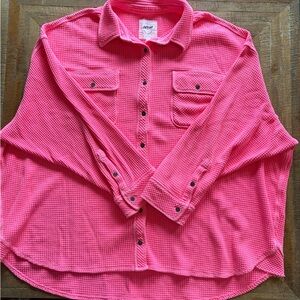 Aerie Waffle Knit Lumberjack Sweater